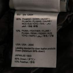 Moncler Grey Quilted Synthetic Zip Front Jacket M
