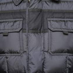 Moncler Navy Blue Synthetic Down Puffer Jacket M