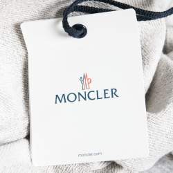 Pre Owned Moncler Grey Cotton Zip Front Hooded Jacket XXL