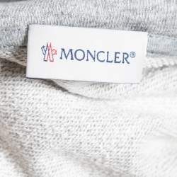 Pre Owned Moncler Grey Cotton Zip Front Hooded Jacket XXL