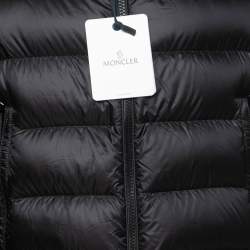 Pre Owned Moncler Black Synthetic Salzman Down Puffer Jacket L