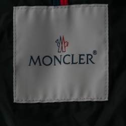 Pre Owned Moncler Black Synthetic Salzman Down Puffer Jacket L