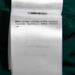 Moncler Green Cotton Logo Patch Side Zip Joggers XL