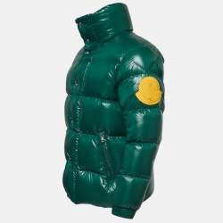 Moncler Green Synthetic Puffer Down Jacket S