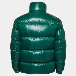Moncler Green Synthetic Puffer Down Jacket S