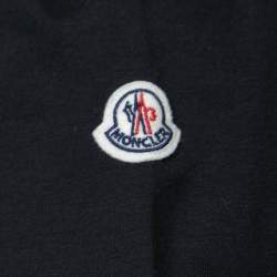 Pre Owned Moncler Black Jersey Crewneck T-Shirt XL