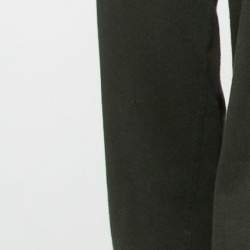 Pre Owned Moncler Military Green Cotton Crew Neck Long Sleeve T-Shirt XL