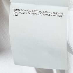 مملوكة مسبقًا Moncler White Cotton Pique Logo Sleeve Trim Polo T-Shirt XXL