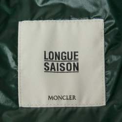 Moncler Dark Green Quilted Nylon Zip Front Down Jacket XXL 