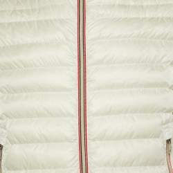 Moncler White Quilted Synthetic Daniel Jacket L