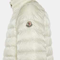 Moncler White Quilted Synthetic Daniel Jacket L