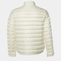 Moncler White Quilted Synthetic Daniel Jacket L