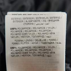 Pre Owned Moncler Navy Blue Quilted Synthetic Hooded Douret Jacket M