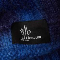 Moncler Blue Tye Dye Printed Mohair Knit Sweater XL