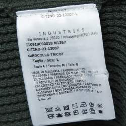 Pre Owned Moncler Green Waffle Knit Jumper L