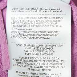 Pre Owned Moncler Purple Logo Print Cotton Sweatshirt XL