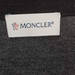 Pre Owned Moncler Black Cotton Knit Crew Neck Sweatshirt L