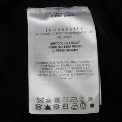 Pre Owned Moncler Black Cotton Knit Crew Neck Sweatshirt L