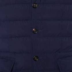 Pre Owned Moncler Navy Blue Deydier Down Puffer Jacket M