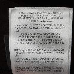 Pre Owned Moncler Black Logo Back Print Cotton Knit Hoodie M