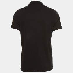 Moncler Black Cotton Logo-Patch Detail T-Shirt M