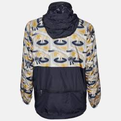 Moncler X Fergus Purcell Black Printed Nylon Octa Jacket XL