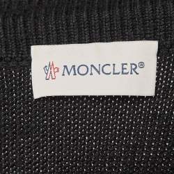 Moncler Black Wool Knit Turtleneck Sweater L