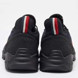 Moncler Red/Black Fabric and Neoprene Low Top Sneakers Size 41