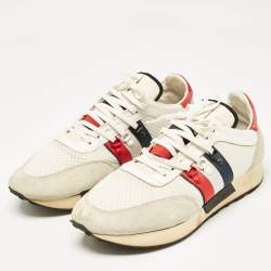 Moncler Multicolor Fabric and Suede Lace Up Sneakers Size 45
