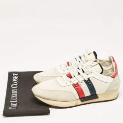 Moncler Multicolor Fabric and Suede Lace Up Sneakers Size 45