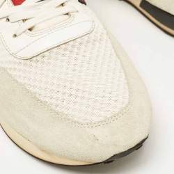 Moncler Multicolor Fabric and Suede Lace Up Sneakers Size 45