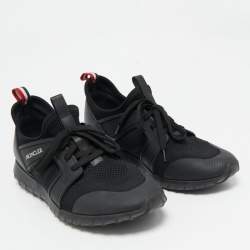Moncler Black Neoprene And Rubber  Emilien Lace-Up Sneakers Size 42