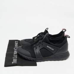 Moncler Black Neoprene And Rubber  Emilien Lace-Up Sneakers Size 42