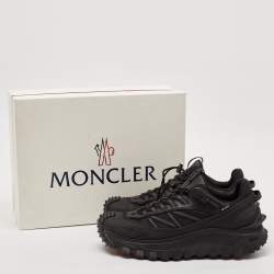 Moncler Black Canvas and Leather Trailgrip GTX Sneakers Size 45