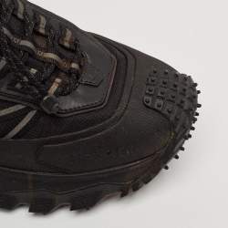 Moncler Black Canvas and Leather Trailgrip GTX Sneakers Size 45