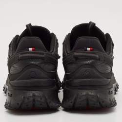 Moncler Black Canvas and Leather Trailgrip GTX Sneakers Size 45