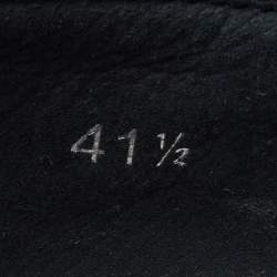 Pre Owned Moncler Black Neoprene and Rubber Emilien Lace Up Sneakers Size 41.5