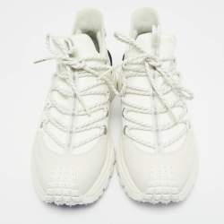 Pre Owned Moncler White Fabric and Rubber Trailgrip Lite2 Sneakers Size 40
