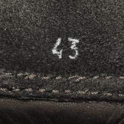 Pre Owned Moncler Lyon Size 43 Grey Suede High Top Sneakers