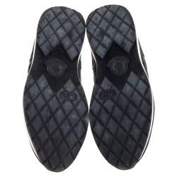 Moncler Black Mesh and Suede Lace Up Sneakers Size 42