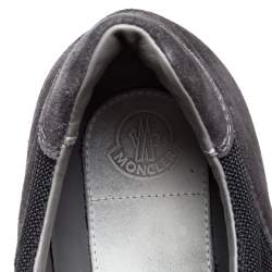 Moncler Black Mesh and Suede Lace Up Sneakers Size 42