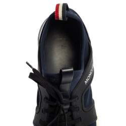 Pre Owned Moncler Blue Neoprene Emilien Lace Up Sneakers Size 44