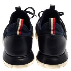 Pre Owned Moncler Blue Neoprene Emilien Lace Up Sneakers Size 44