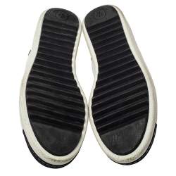 Moncler Black/White Leather Low Top Sneakers Size 42