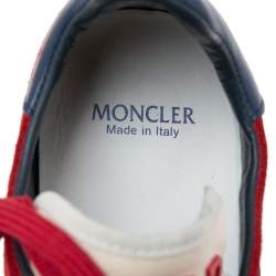 Pre Owned Moncler Tricolor Suede and Nylon Horace Low-Top Sneakers Size 42