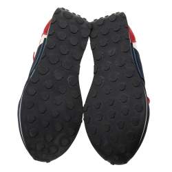 Pre Owned Moncler Tricolor Suede and Nylon Horace Low-Top Sneakers Size 42