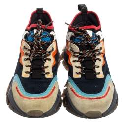 Moncler Multicolor Suede And Fabric No Trace Sneakers Size 42