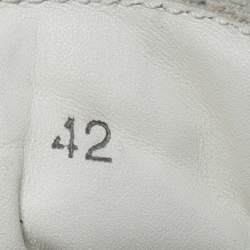 Pre Owned Moncler White Leather Low Top Sneakers Size 42