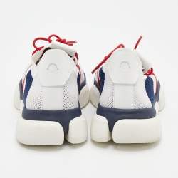 Moncler White Stretch Knit Bubble Low Top Sneakers Size 43
