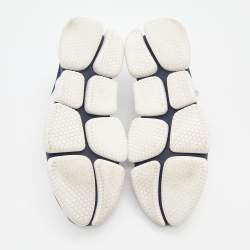 Moncler White Stretch Knit Bubble Low Top Sneakers Size 43